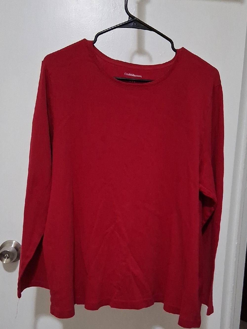 Croft & Barrow Burgundy LS T-shirt Size 2X